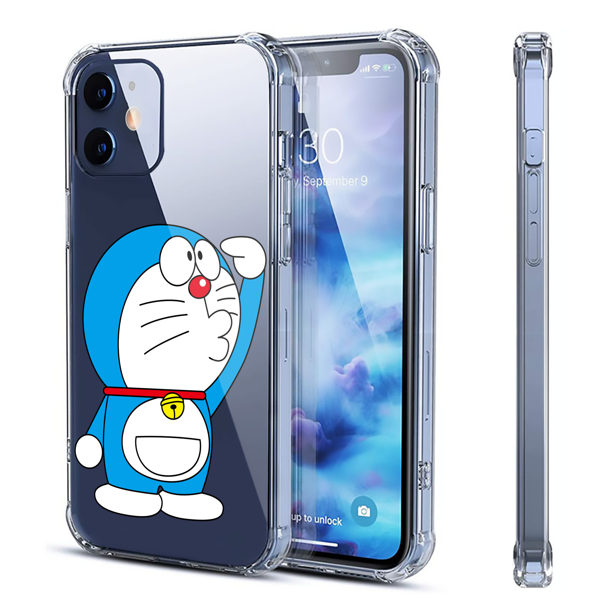 （画像用） ドラえもん Doraemon 【iPhone 12シリーズ対応】透明スマホケース（クリアソフトケース）